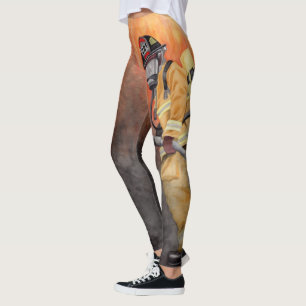 Leggings Bombardero número de estación personalizada Fire