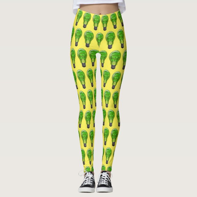 Leggings Bombilla verde para el nuevo trato (Anverso)