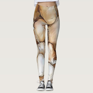 Leggings Bombillas de ajo Arte de esquema negro artístico