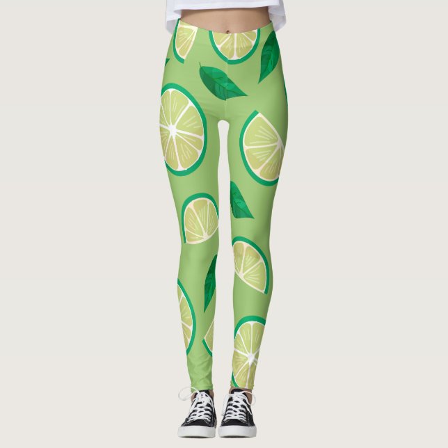 Leggings Bonito color retro l Lemon Green (Anverso)