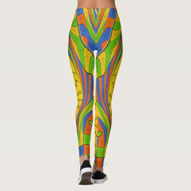 Leggings bonito diseño egipcio de varios colores, parte sim (Reverso)