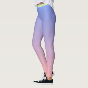 Leggings Bonito elegante rosa morado de Ombre