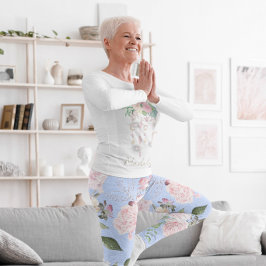Leggings Bonito Floral Azul Periwinkle Activo