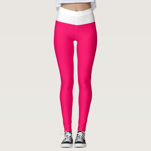 Leggings Bonito frambuesa y blanco (Anverso)
