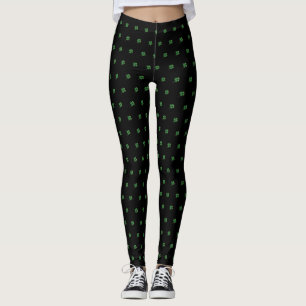 Leggings Bonito Girly, Negro, Shamrock