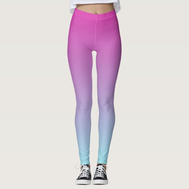 Leggings Bonito morado y azul naranja (Anverso)