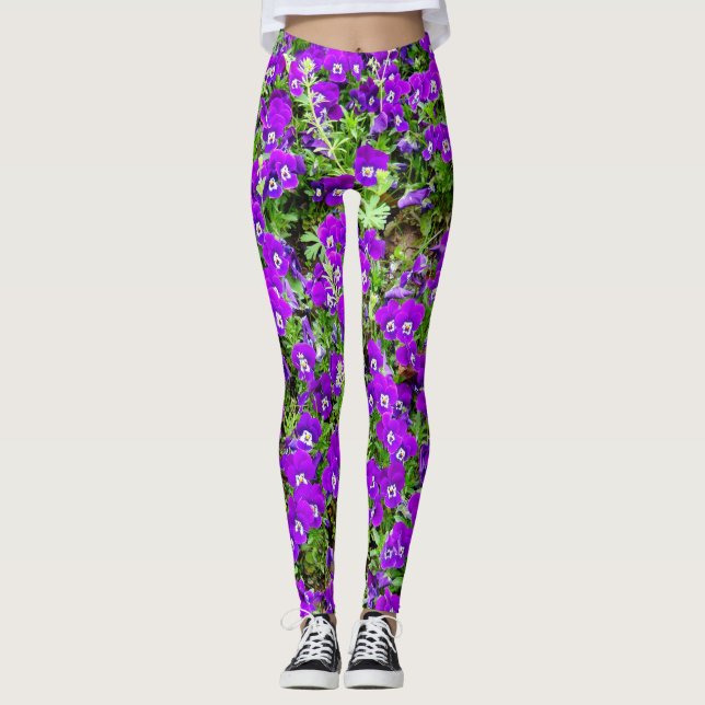 Leggings Bonito Panzis Morado con Verde (Anverso)