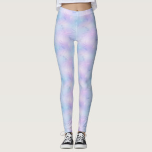 Leggings Bonito Pastel Mármol Lavanda cielo rosa azul