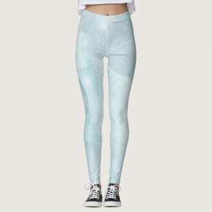 Leggings Bonito Pastel Under the Sea Blue Water Shells