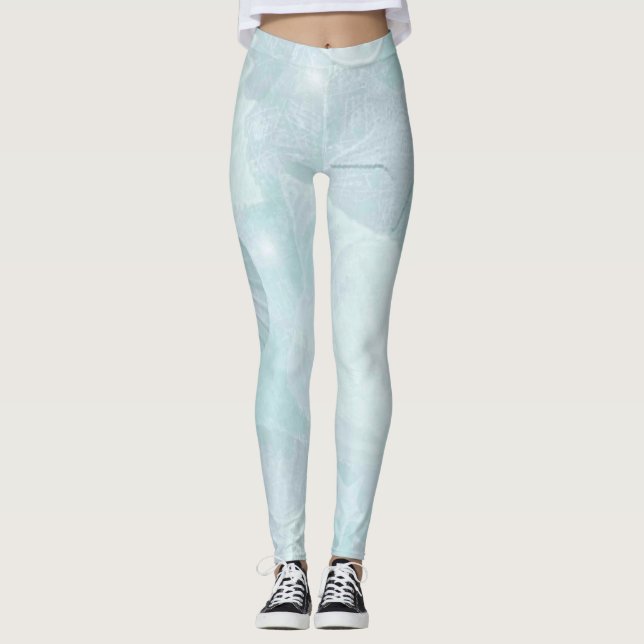 Leggings Bonito Pastel Under the Sea Blue Water Shells (Anverso)