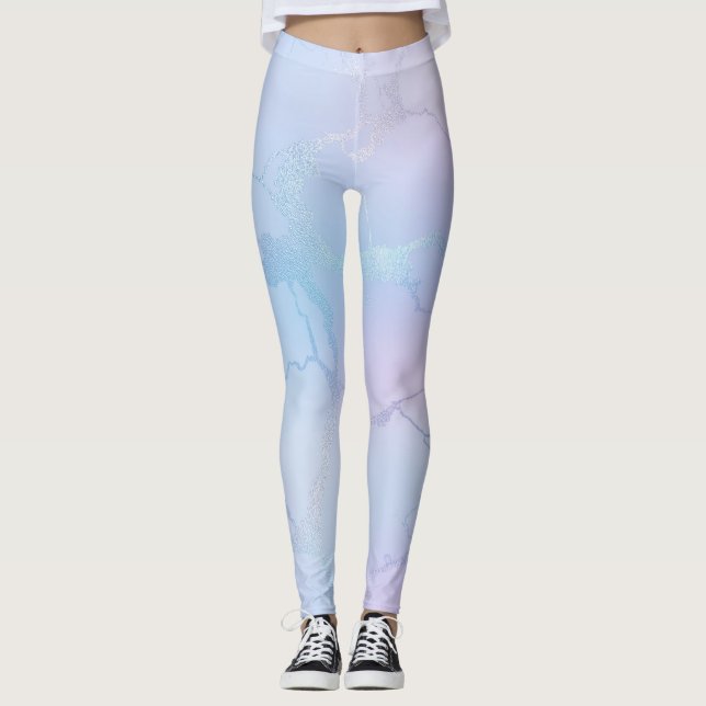 Leggings Bonito Shimmery Pastel Lavender Azul Rosa (Anverso)