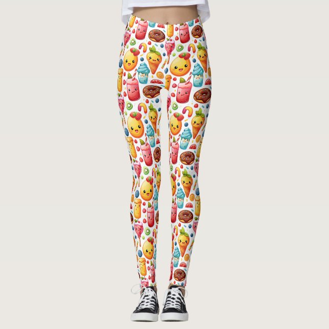 Leggings Bonitos dulces alegres y graciosos (Anverso)