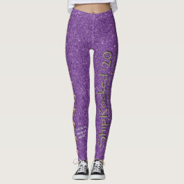 Leggings Bonitos malvadas Purpurina púrpura SR20
