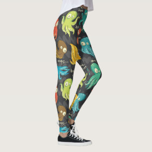 Leggings Boo Octopus Cute Niños Multicolor Ropa y Decoració