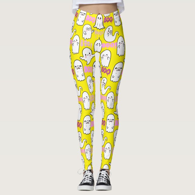 Leggings Boo, sensación fantasmal.b B BG amarillo (Anverso)