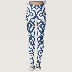 Leggings Borde de encaje: ikat tie-dye.