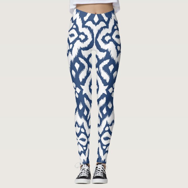 Leggings Borde de encaje: ikat tie-dye. (Anverso)