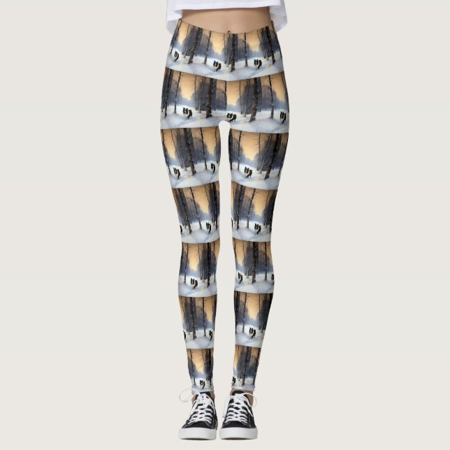 Leggings Border Collie Deja que nieve Navidad (Anverso)