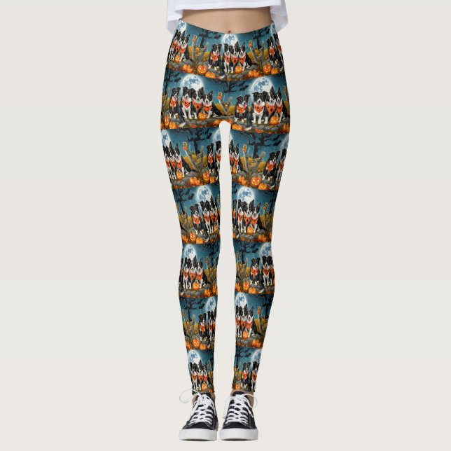 Leggings Border Collie Halloween Espeluznante (Anverso)