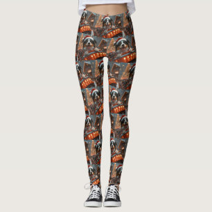 Leggings Border Collie Perro Montaña Rusa Navidad
