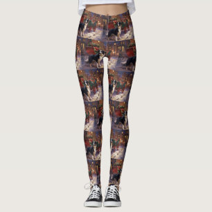 Leggings Border Collie Temporada Navideña Festiva