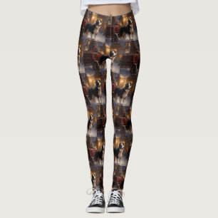 Leggings Border Collie Temporada Navideña Festiva