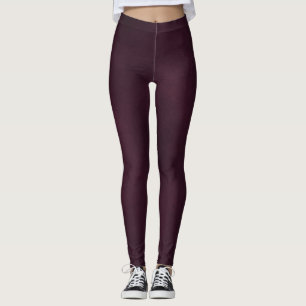Leggings Borgoña Profunda Para Coincidir Con El Rosa De Ma