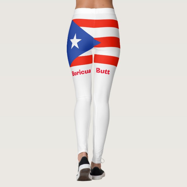 Leggings ¡Boricua Butt! Bandera de Puerto Rico 4Julia (Reverso)