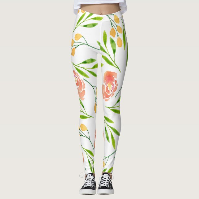 Leggings Borradores de flores (Anverso)