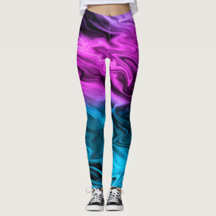 Leggings Borroso fondo de moda Crimson y azul