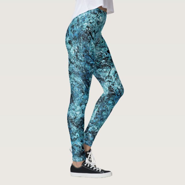 Leggings Bosque azul bajo la nieve o vidrio roto (Derecha)