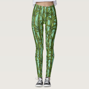 Leggings Bosque de bambú en azul claro