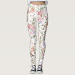 Leggings Bosque de hadas floridas de Girly<br><div class="desc">Esta leyenda de chicas muestra un grupo de hadas lindas y juguetonas rodeadas de hongos extravagantes y flores de colores</div>