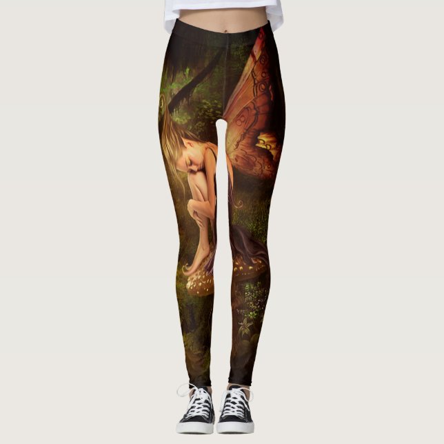 Leggings bosque de las setas de los unicornios de los (Anverso)