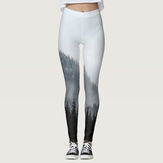 Leggings Bosque de Montaña Misty: Vista panorámica (Anverso)