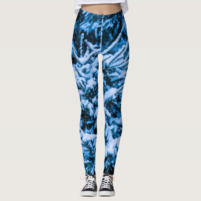 Leggings Bosque de Navidades blancos (Anverso)