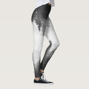 Leggings Bosque de nitrógeno negro y blanco