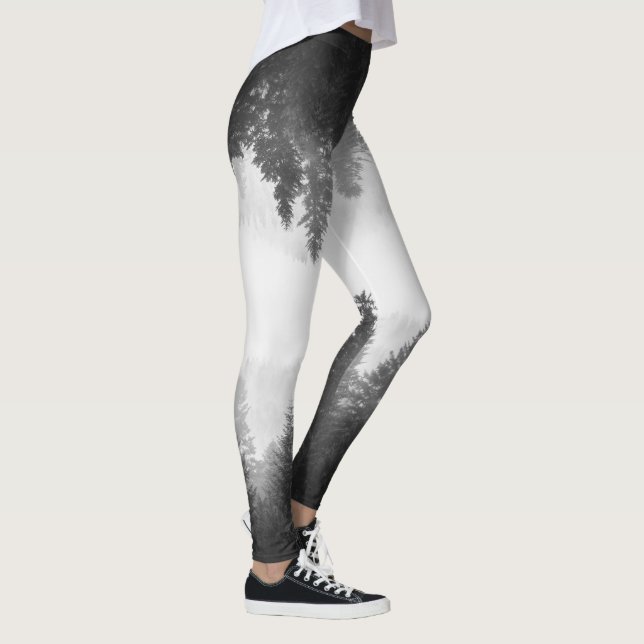 Leggings Bosque de nitrógeno negro y blanco (Derecha)