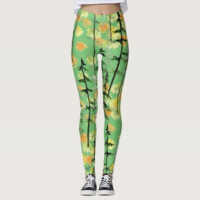 Leggings Bosque de Otoño: Belleza Natural sin Marea (Anverso)