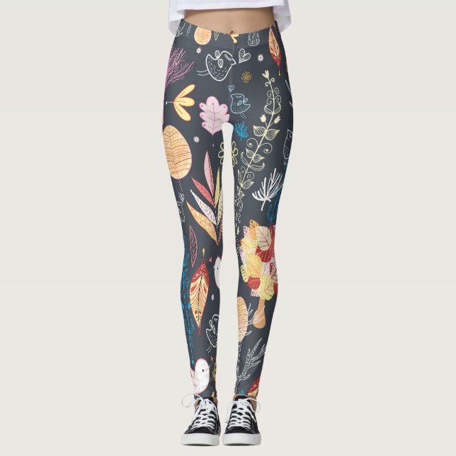 Leggings Bosque del Otoño: Belleza Estacional Texturada. (Anverso)