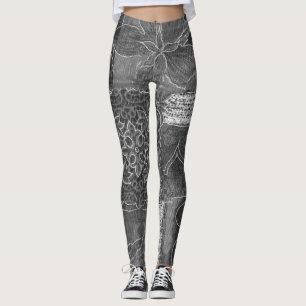 Leggings Bosque gris del remiendo