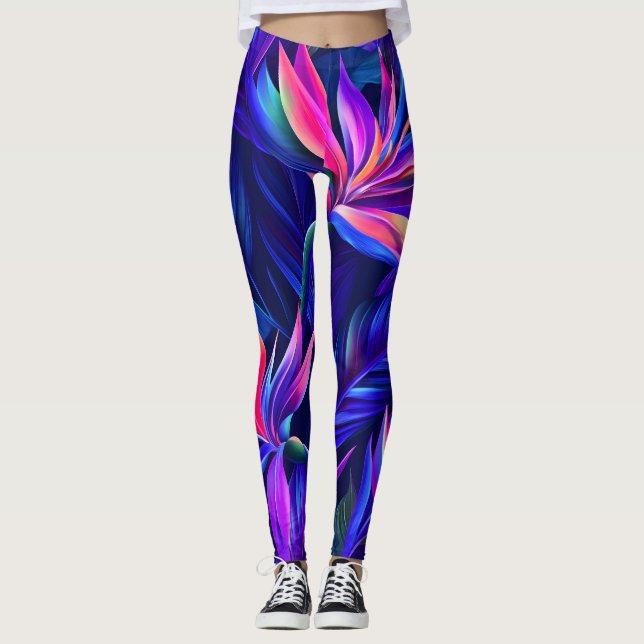 Leggings Bosque tropical nocturno (Anverso)