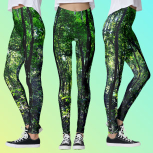 Leggings Bosque Verde Fotografía de la Naturaleza
