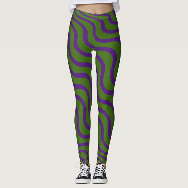 LEGGINGS BOSQUE VERDE ZEBRA ATACARON PEGOS DE ARMAS (Anverso)