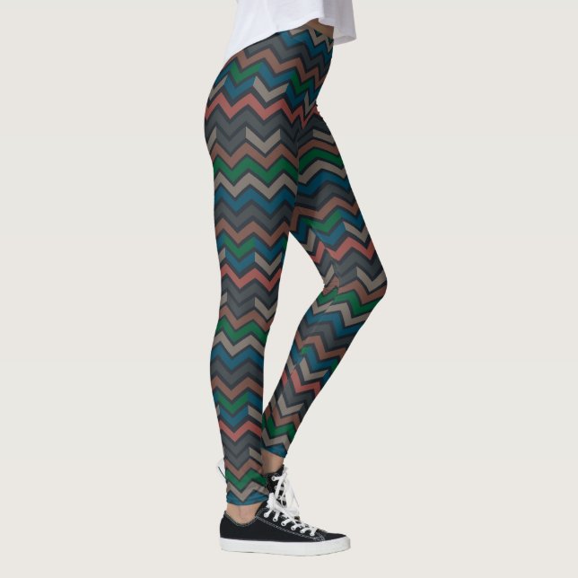 Leggings Bosques en zigzag de tierra oscura (Derecha)