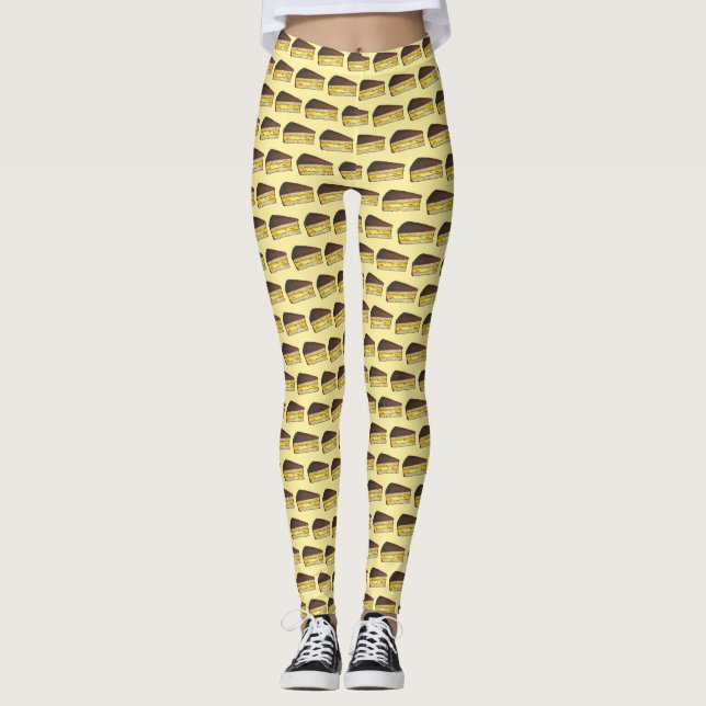 Leggings Bostóbal Creme Pie Slice Foodie Massachusetts (Anverso)
