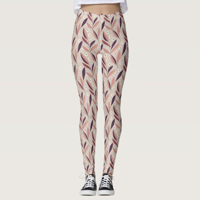 Leggings Botánica moderna inspirada en la naturaleza (Anverso)