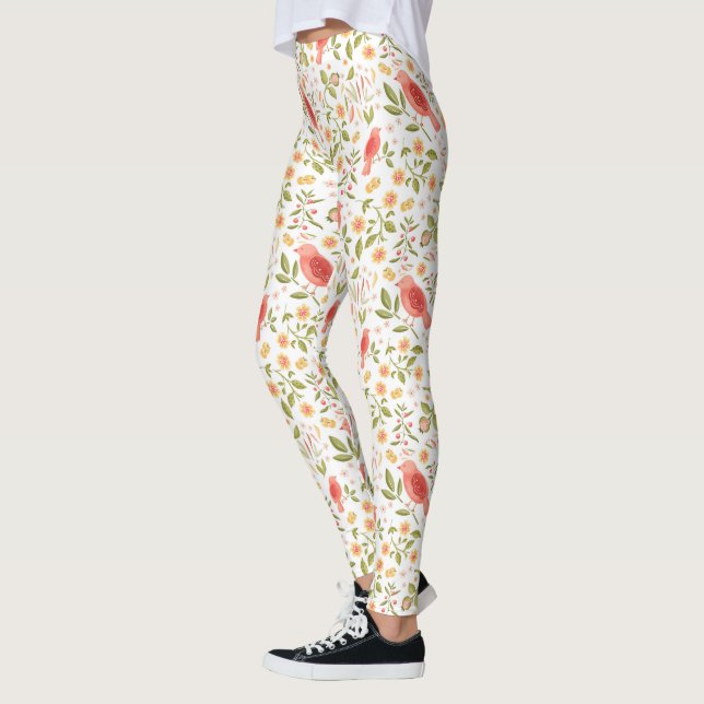 Leggings Botanical Birds Harmony – Nature Inspired (Izquierda)