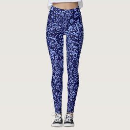 Leggings Botanical Pattern in Blue 1