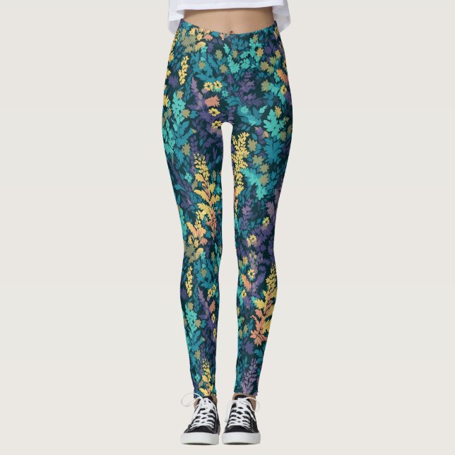 Leggings Botánico: Primavera Guay (Anverso)